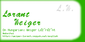 lorant weiger business card